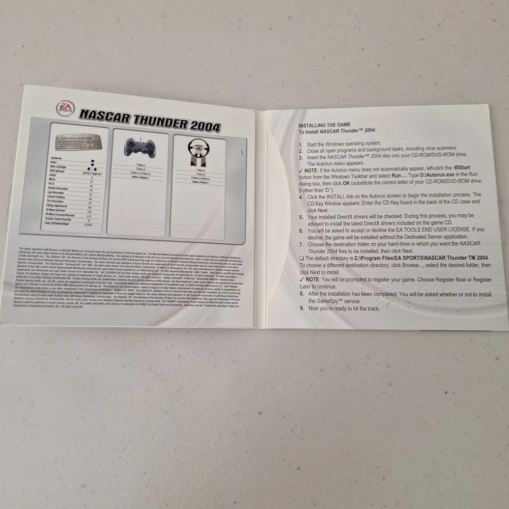 Nascar Thunder 2004 PC Computer Game EA Sports NIVIDIA OEM Bundle Version